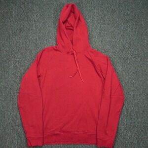 Lululemon Hoodie Mens Large Red City Sweat Pullover Hooded Long Sleeve *